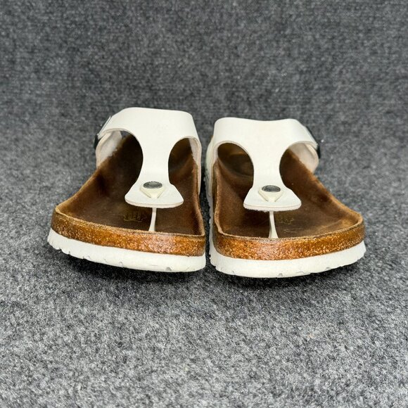 Birkenstock Gizeh Sandals Women's Size 9 White Birko-Flor Beach Thong Flip Flops - Picture 2 of 12